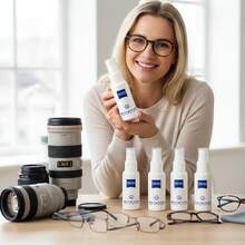 Eyeglass Cleaning Kit - Includes Cleaning Solution, Wet Wipes, Anti-Fog Wipes, Cleaning Spray For Lenses And Frames, Suitable For Cleaning TV, IPad, Smartphone, Monitor, Laptop Screens - White - View 1