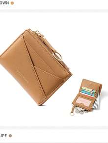 New Women Wallet & Key Asymmetric Design Ultra-Thin Compact Bifold Zipper Coin Purse For Women Mini Wallet Purse Wallet Small Wallet Card Wallet Coin Wallet Money Wallet Cute Wallet Wallet Keychain Lanyard Key Holder