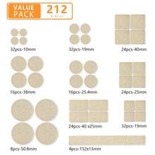 104/300pcs Premium Felt Furniture Pads Set - Non-Slip Heavy Duty Protection Chair Pads For Hardwood And Laminate Floors, Multi-Purpose Self-Adhesive Chair Leg Floor Protectors For Tables, Chairs And Appliances,Noise Reduction Without Scratches,Suitable For Kitchen, Living Room,Cafe(Brown,Beige) - Multicolor - View 18