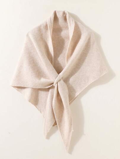 1 pieza Chal de punto de unicolor estilo coreano de imitación de cachemira, suave bufanda de cuello anillado para mujer, cálido estilo unisex para el cuello, suave y cómodo, para uso diario y salidas, como regalo de Navidad.