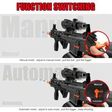 CiJL High Speed M416 Electric Gel Balls Blaster Gun Toys, Automatic And Manual Double Shooting Modes Water Bullets Splatter Toys With Large Magazine, Water Beads Gun Toys Suitable For Courtyard/Outdoor/Water Games/Beach/Party/Grass, Perfect For Outdoor Yard Activities Team Shooting Game, Adapt As Christmas/Birthday/Holidays/Festival Gifts, No Include Gel Balls - M416 đen - Xem 6