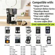 Reusable #4 Cone Coffee Filters Basket Coffee Makers2 Reusable Filters - 最初的 - 查看 3