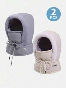 1顶/2顶保暖防风加厚抓绒耳罩帽，男女通用时尚百搭冬季飞行员帽，适合秋季穿搭、户外活动、骑行、徒步，圣诞节和新年礼物，冬季保暖帽，情人节礼物