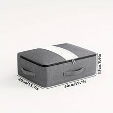 1pc Underbed Storage Bag, Transparent Window, With Handle, Large Capacity, For Storing Clothes, Quilts, Blankets, Can Be Placed Under Bed, In Closet, On Rack, In Cabinet - Multicolor - View 12