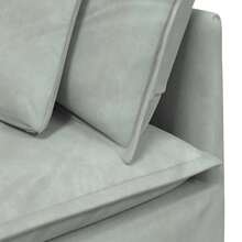 vidaXL Modulares Sofa Mit Samtkissen In Hellgrau - Grey - View 10