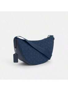 Coach 29 Pace Borsa hobo carina in pelle, borsa a tracolla per donna, borsa a spalla con chiusura lampo superiore, borsa casual a tracolla regolabile per signora, blu
