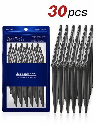 30/24/12/6/3/1pc Set Multicolor Grooming Eyebrow Razor & Shaver Set, Eyebrow Trimmer & Shaver, Exfoliating Dermaplaning Tool, Body Hair Removal Trimmer And Face & Eyebrow Razor Set Long Handle Blade With Precision Cover Women Eyebrow Shaping Tools Suitable For Or Travel Use,Makeup,Cheap,Room Decor,Vanity,Travel,Bedroom,Makeup Accessories,Eyebrow Razor
