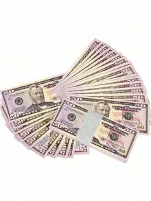 300pcs Prop Coins, Realistic $50 Replicas, Suitable For Movie And Video Shooting, Board Games, Magic, Birthday And Wedding Party Decoration Atmosphere, Party Game Event Props, Ideal Gifts For Christmas And Thanksgiving