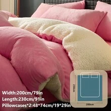 2/3pcs Duvet Cover Set, Winter Warm, Ultra-Soft, Fluffy, Crystal Velvet, Anti-Static, Skin-Friendly, Fade-Resistant, Fits Twin/Full/Queen/King Size, Machine Washable For Bedroom Home And Student Dorm, Luxury Bedding Set, Autumn Decor, Winter Decor