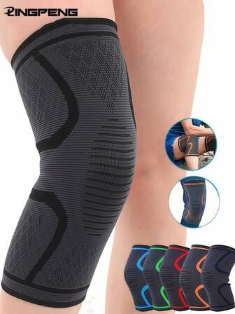 1 件装尼龙护膝带弧形设计健身房配件膝盖支撑运动护膝健身房护膝