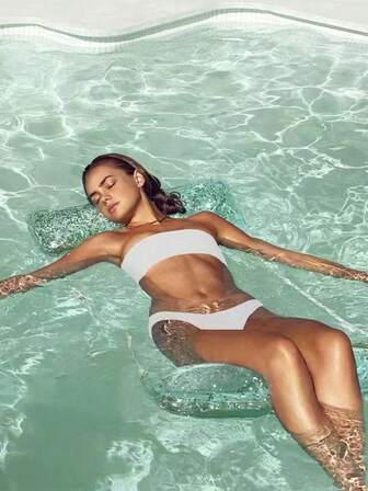 Water PVC Inflatable Glitter Mesh Lounge Chair Is Durable, Thick, Foldable, And Easy To Carry. The Water Hammock With Glitter Is Suitable For Summer Swimming Pools And Beach Parties