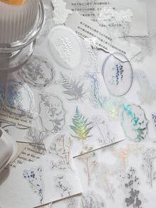 30 piezas de pegatinas vintage con estética, pegatinas artesanales creativas para manualidades, decoración DIY para diarios, regalos, álbumes de recortes personalizados, útiles escolares