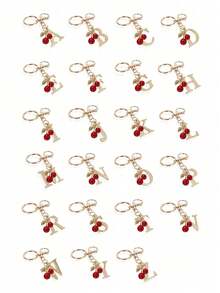 Porte-clés élégant et avancé en lettres dorées avec perles, pendentif tridimensionnel de lettres de A à Z, chaîne de perles élégante (amovible selon les préférences personnelles). Porte-clés en alliage de style, charm pour sac à dos, support de clé de voiture. Accessoires parfaits pour un usage quotidien des femmes, cadeau de couple idéal, porte-clés classique et simple, décoration, accessoire de sac, convient pour offrir à des amis, à la famille, aux couples, aux petites amies, cadeaux importants, souvenirs de vacances