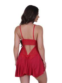 Women Nightgowns & Sleepshirts - Red - View 2