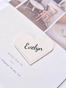 1 pieza Marcapáginas de cuero personalizado con nombre, Marcapáginas de corazón de cuero personalizado, Marcapáginas de corazón, Marcapáginas de corazón para parejas, Regalo de corazón personalizado, Marcapáginas de corazón de cuero personalizado, Regalo para lectores, Accesorio de libros, Regalo de libros para parejas - Multicolor - Ver 14