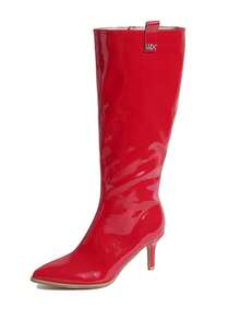 بوت أنيق للنساء ذو كعب عالي وأصبع قدم مدبب، موديل جديد لعام 2025، بتصميم بانك متعدد الاستخدامات مع سحاب جانبي، مناسب للحفلات والعطلات، مقاسات كبيرة