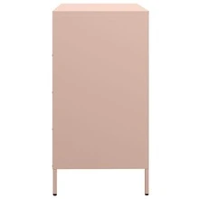 vidaXL Credenza rosa 68x39x73,5 cm in acciaio laminato a freddo