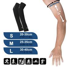 1Pair Volleyball Arm Sleeves, Sports Compression Padded Forearm Sleeves For Men & Women, Unisex Athletic Sleeve - Black - View 7