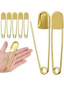 5 قطع/مجموعة دبابيس أمان كبيرة الحجم مقاس 5 بوصة من الفولاذ المقاوم للصدأ، دبابيس غسيل ضخمة للتنظيف الجاف والحفاضات، للزينة على القبعات والأحزمة والياقات والخياطة والحشو، أدوات متعددة الاستخدامات للديكور الداخلي والخارجي والمفاتيح والأعمال اليدوية