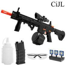 CiJL High Speed M416 Electric Gel Balls Blaster Gun Toys, Automatic And Manual Double Shooting Modes Water Bullets Splatter Toys With Large Magazine, Water Beads Gun Toys Suitable For Courtyard/Outdoor/Water Games/Beach/Party/Grass, Perfect For Outdoor Yard Activities Team Shooting Game, Adapt As Christmas/Birthday/Holidays/Festival Gifts, No Include Gel Balls - M416 đen - Xem 11