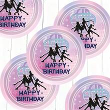 10pcs/20pcs40pcs/50pcs,Magical Music Themed Birthday Party 9Inch 7Inch Paper Plates Suitable For Music Birthday Party Decorations,Pink Singer Birthday Party Plates For Boys Girls Kpop Party Supplies