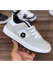 MANTECA 4 ADULT AND CHILDREN'S CASUAL BLACK AND WHITE TENNIS SHOES - Grey - View 2