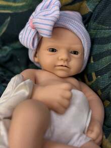 13 Inch Silicone Bebe Newborn Baby Doll Girl Handmade Lifelike Unpainted Or 3D Painted Newborn Baby Doll(Anatomically Accurate) - Silicone Girl - 查看 4