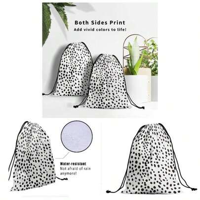 Animal Gymnastics Grip Bag Wildlife Drawstring Grip Bag Gymnastics Pouch String Bag Gym Sports Storage, Black, 9.25x 12 Modern