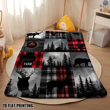 Deep Forest Theme, Bigfoot And Forest, Elk, Bear Patterns,Super Soft Flannel Printed  Blanket,As Birthday Gifts, Family, Wedding, Souvenir Blankets, Polyester Blankets Suitable For All Seasons, Washable, Machine Washable, Lightweight, Breathable, Comfortable, Warm, Unique, 280gsm For Him, Her Personalized Ideal Gifts For Her, Him, Family, Boyfriend, Girlfriend, Father, Family, Mother, Lover, Daughter, Son, Grandfather, Grandmother, Friend, Classmate, Pet.    Perfect Nap, Camping, Travel, Home, Daily Life, Office Decoration, Birthday, Anniversary, Valentine's Day, Thanksgiving, Christmas, Halloween, Mother's Day, Father's Day, Wedding, New Year Gifts ,Sofa,Bed,Car,Bedroom,Living Room,Office,  Outdoor Camping, Beach,Wall Decoration - Nhiều màu 20 - Xem 6