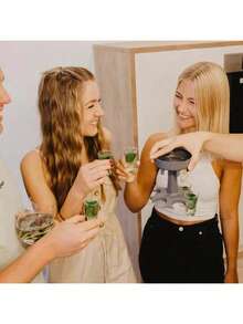 酒杯分配器和支架、葡萄酒分配器饮料分配创意酒漏斗、适用于葡萄酒和啤酒、饮料架、派对装饰用品、节日装饰用品（不含杯子） - 彩色 - 查看 3