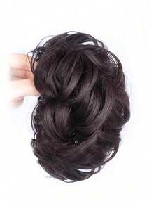 1个女士编织合成纤维发髻器，高冠编织发髻爪夹，太阳穴假发夹，蓬松发髻发型配饰，休闲合成纤维发爪夹，适合所有季节