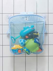 1/2个彩色网状浴室收纳袋，悬挂式多功能储物篮，带玩具收纳网的浴室配件，淋浴用品收纳挂架