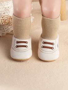 Zestaw skarpetek z miękkimi butami dla noworodków (0-1 rok), antypoślizgowe i z termiczną podszewką, dla chłopców i dziewczynek, na zimę - Zobacz 5