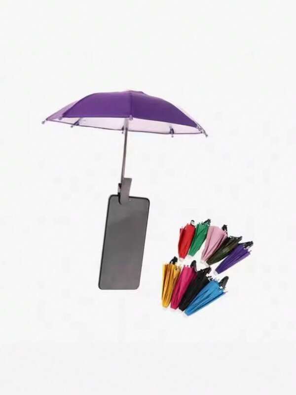 Handyhalterung Regenschirm, wasserdichter Sonnenschirm mit Handyhalterung für den Außenbereich, Mini-Regenschirm für leichten Regen, universelle Handysonnenblende, Handysonnenblende für den Außenbereich, Reiseaccessoires, Workout, Schulmaterial, Urlaub, Camping, Urlaubsaccessoires
