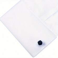 5 Pairs/Set Nylon Knot Fabric Cufflinks, Short Pattern, Classic Design, Suitable For Men And Women Shirts, Gift For Family And Friends, Work, Meeting, Daily Wear, Party And Festival, Black, Blue, White And Red Solid Colors