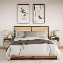 vidaXL 2 Stück Nachttische mit LED-Beleuchtung, Sonoma-Eiche