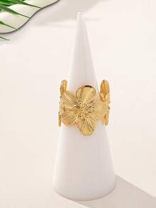 1pc/1pair/1set Gold Beaded Floral Necklace & Earrings Set, Gift For Valentine's Day, Mother's Day, New Year, Floral Element For Wedding Wear - Flower - View 21