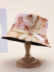 1 件女式双面几何水果印花渔夫帽，可爱百搭设计，适合户外、派对、日常穿着、防晒、轻便，适合休闲、露营和日常使用