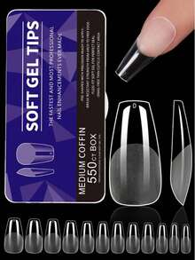 Acryl Französisch Halb-künstliche Nageltips Kurze Länge | Mittlere Länge | Lange Länge Nagelkunst Klare künstliche Nageltips Ultra-dünne nahtlose matte lange Tropfenform Mandelform Vorgefertigte Nageltips Muss-haben für Beauty-Enthusiasten Unerlässlich für Nagelstudios UV-Gel Nagelbedarf Zehennagel Aufklebe-Nägel Nagelbedarf Nägel