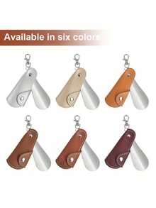 1pc Portable Foldable Mini Shoe Horn, Suitable For Home And Travel Use, Perfect Gift, Fashionable Compact Design - Multicolor - View 3