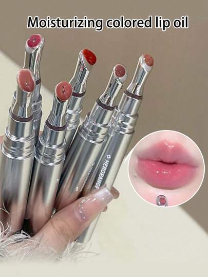 HERORANGE Longwear Glossy Lip Gloss, Vibrant Color, Moisturizing, Plumping, Shiny Lip Oil