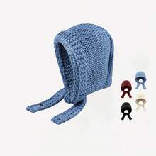 Korean Style Hand-Knitted Balaklava Hat For Women, Autumn And Winter Warmth, Large Head Circumference Wool Hat, Face-Slimming Ear Protection Hat, Fashion  Style - Milky White - View 3