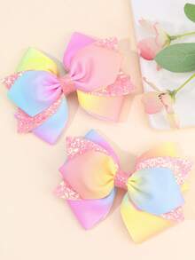 2 Stücke Haarbögen für Kleinkind Mädchen, Schwarz-Weiß Kuh Muster Haarbögen, glitzernde Schwalben-Schwanz Haarspangen, Haarstyling-Clips, Haar-Accessoires für Kinder und Teenager, geeignet für den täglichen Gebrauch, perfekte Geschenke für Kinder