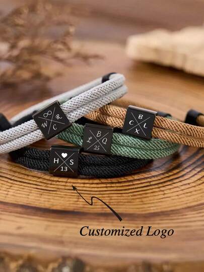 Personalized Initial Engraving Bracelet, Custom Couple Bracelet, Anniversary Gift, Gift For Him Her, Men Bracelet Gift For Husband Boyfriend Father's Day Gift, Gifts For Dad, Daddy Gift, Gift For Him, Couple Bracelet, Engraving Bracelet, Friendship Bracelet, Sailor Bracelet, Custom Bracelet, Love Bracelet, Gift For Her, Anniversary Gift, Stamp Bracelet