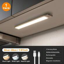 LED 橱柜灯，可充电橱柜灯，磁性粘贴式无线灯条，可调光夜灯，适用于厨房、客厅、卧室、床头、走廊、餐具室 - 白光/暖光/中性光 - 查看 12