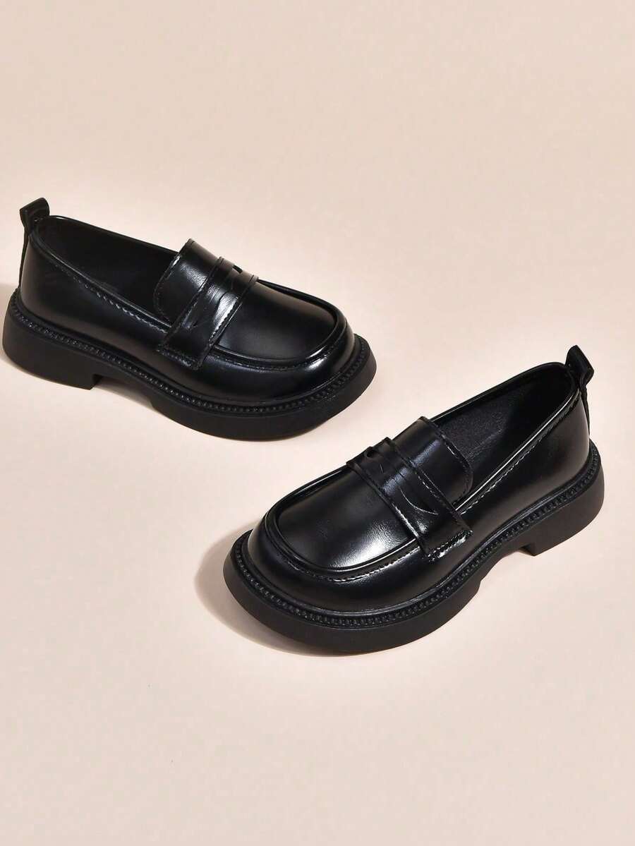 2025 Spring/Autumn New Arrival Princess Style Black Soft Bottom Non-Slip Loafers, British Style Flats