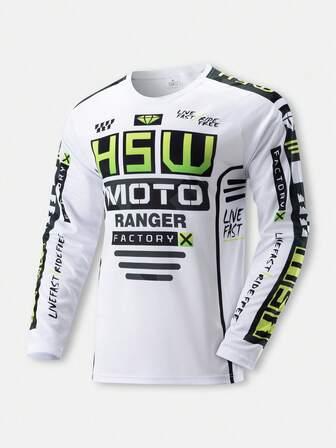 HISERWA 2025 Mountain Bike Sportswear Cycling Apparel Men's Fitness Clothing Mountain Bike BMX All-Terrain Riding Downhill Racing Motocross T-Shirt Quick-Dry Breathable Cycling Jersey