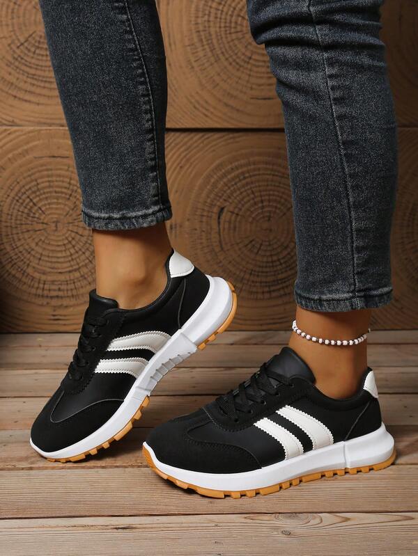 Modische und bequeme Damen Frühlings-/Herbst Lässig Sportschuhe, neue leichtgewichtige vielseitige Lässig Laufschuhe, weiche Sohle ermüdungsfreie neue Stil flache Trainer