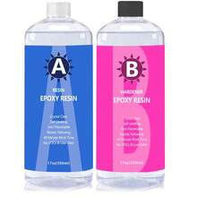 Crystal Clear Epoxy Resin Kit, 3.42/6.83/17oz Epoxy Resin Glue With Silicon Cups,Concentrated Dye,Self-Leveling, Bubble-Free Coating And Casting Resin For DIY Art & Crafts, Jewelry, Coasters, Molds - Multicolor - View 14