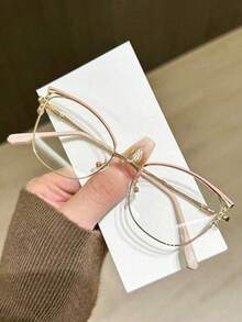 女士奢华优雅个性化水钻镂空猫眼眼镜 - 無色 - 查看 14